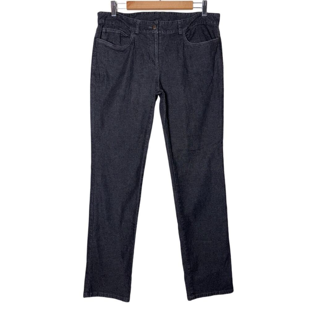 Eileen Fisher Relaxed Slim Leg Jeans Women's Size Medium In Denim Black